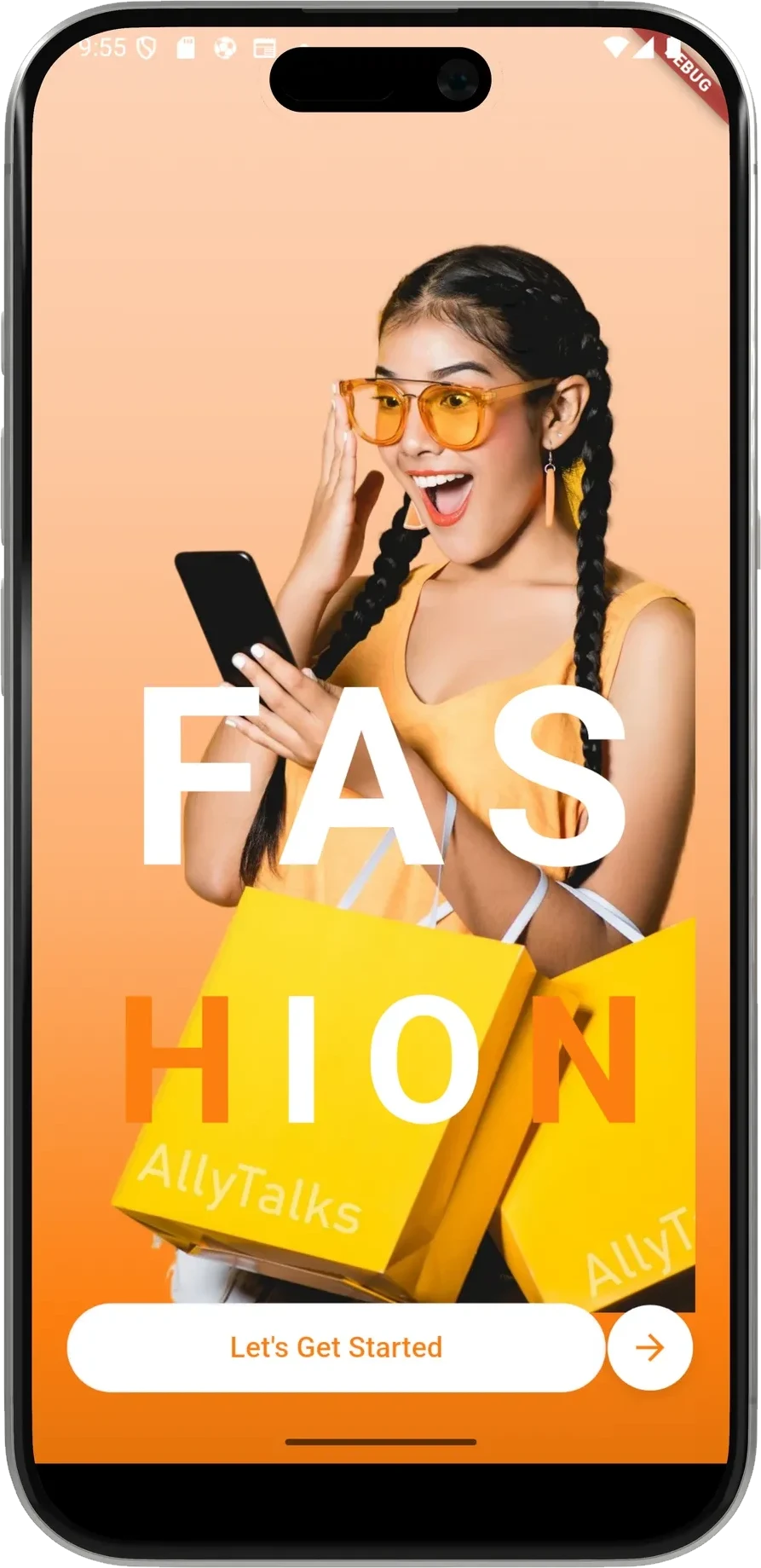 Écran Android de l'application My Shop