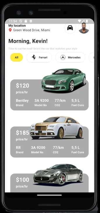 Car Rental App — capture 1