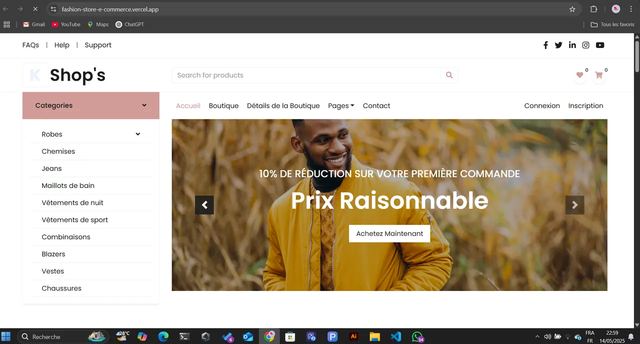 Fashion Store — E-commerce web — capture 1
